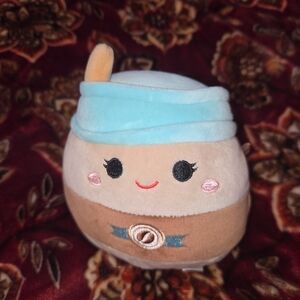 Squishmallows Tan Dumpling Plush with Light Blue Hat